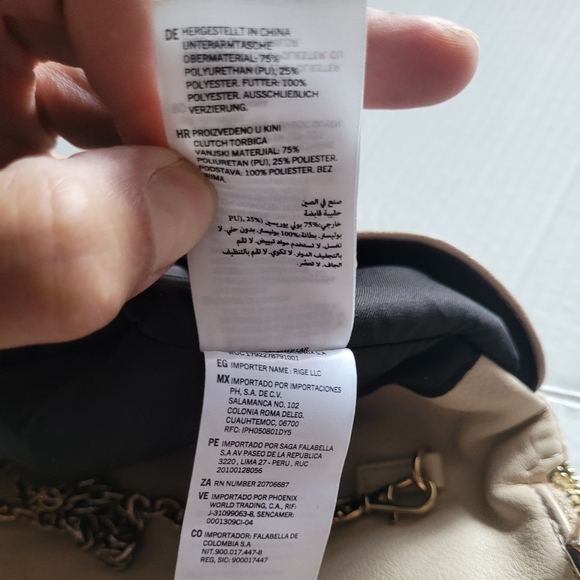 Aldo Chain Strap Handbag Cream Color With Beads - Picture 15 of 16